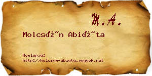Molcsán Abiáta névjegykártya